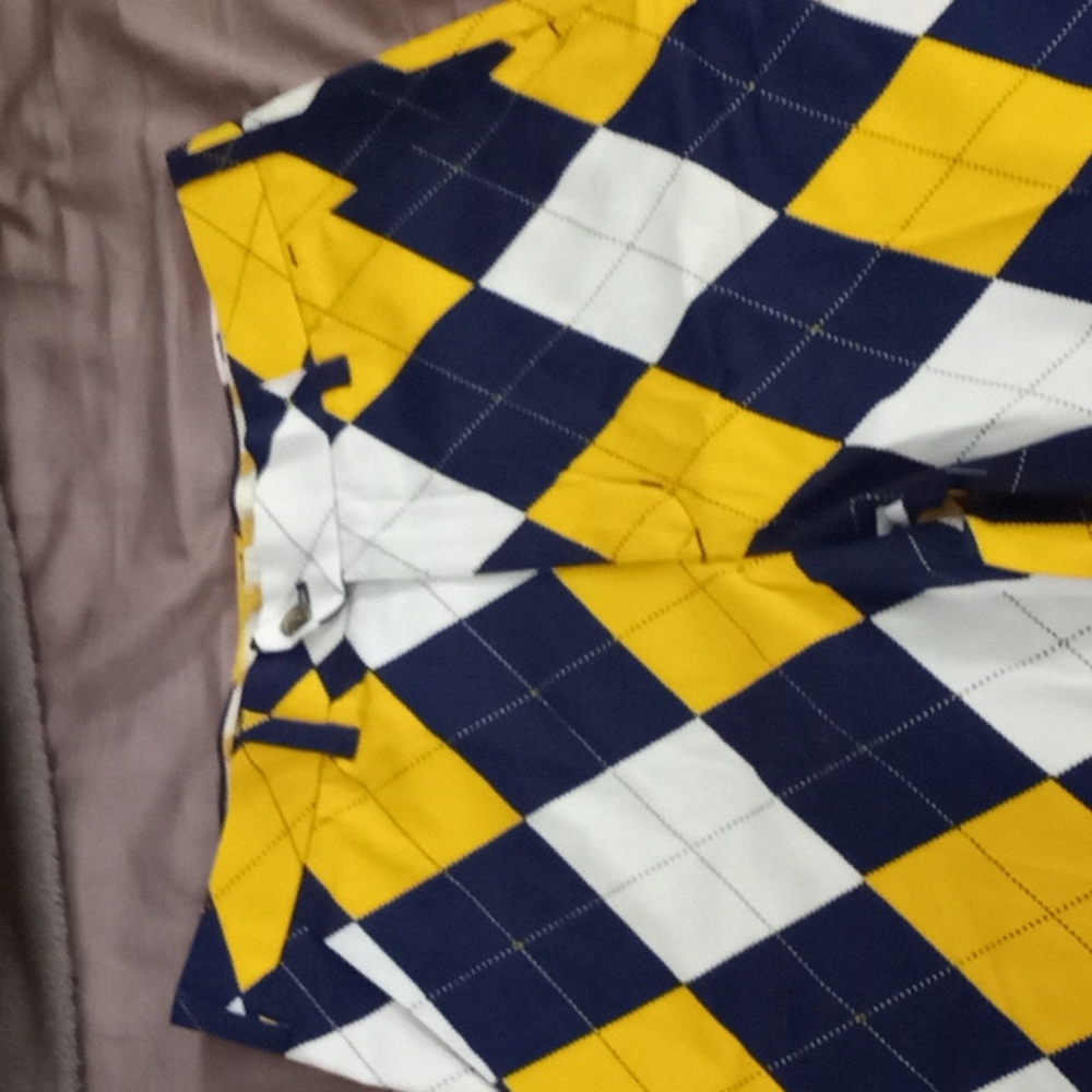 Argyle golf shorts